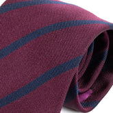 Purple Plum Striped Silk Tie 8cm